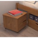 Ver imagem 6 de Cama Solteiro com 3 Gavetas e 1 Mesa de Cabeceira Charme Marrom/Amendoa