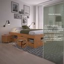 Ver imagem 5 de Cama Casal Multifuncional Madeira Maciça 6 Gavetas Charme Marrom/Amendoa