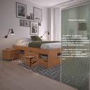 Ver imagem 5 de Cama Casal Multifuncional Madeira Maciça 6 Gavetas Charme Marrom/Amendoa