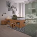 Ver imagem 5 de Cama Casal Multifuncional Madeira Maciça 6 Gavetas Charme Marrom/Amendoa