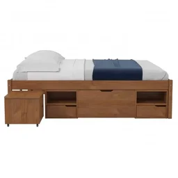 Cama Casal Multifuncional Madeira Maciça 6 Gavetas Charme - 8
