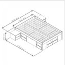 Ver mais imagens de Cama Queen Multifuncional Madeira Maciça 6 Gavetas Charme Inter