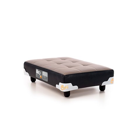 Cama PET Bed Castor, Cinza e Preto, Tamanho P - 60 x 40 cm