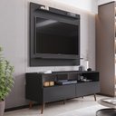 Ver imagem 2 de Painel para Tv 50 Pol Senna e Rack Bancada 136cm Versa M24 Preto - Mpozenato