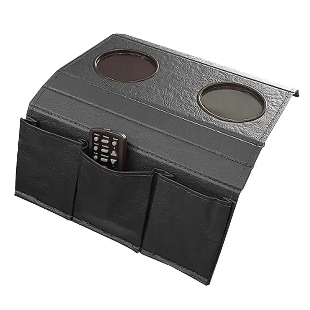 Ver imagem 1 de Porta Copos para Sofá com 3 Compartimentos na Lateral Cor Preto