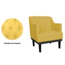 Ver imagem 3 de Poltrona Decorativa Clássica Com Base Madeira Suede Amarelo - DS Estofados