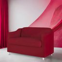 Ver imagem 1 de Namoradeira Bia Decorativa Reforçada Recepção Clinica Salão Sala de Estar Suede Marsala