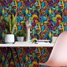 Papel de Parede 3d Arte Pintura Gamer Abstrata Grafite Decorativo Varias Cores Vivas Lavavel 18m - 5
