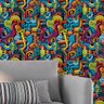 Papel de Parede 3d Arte Pintura Gamer Abstrata Grafite Decorativo Varias Cores Vivas Lavavel 18m - 7