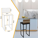 Ver imagem 2 de Kit 4 Banquetas Quadrada Junco Cappuccino para Balcão Ilha Cozinha Área Gourmet Bancada Piscina Bar