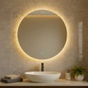 Ver imagem 1 de Espelho Redondo 40cm Iluminado Led 3000k Quente Touch Screen-luz Indireta