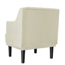 Ver imagem 4 de Kit 2 Poltronas Decorativas Clássica Pés Trapézio Suede Bege - Ds Estofados