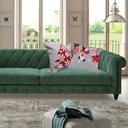 Ver imagem 2 de Jogo 4 Capas de Almofada Natalina Cinza Claro Brilho Bordado Felpudo Premium 45x45cm - Magizi