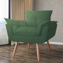 Ver imagem 2 de Poltrona Decorativa Opala Pés Palito Suede Verde - Ds Estofados