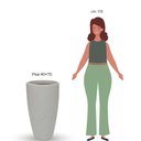 Ver imagem 3 de Vaso Pisa 40cm Largura X 70cm Altura