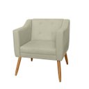 Ver imagem 1 de Poltrona Decorativa Lavinia Pés Palito Suede Bege - DS Estofados