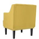Ver imagem 4 de Kit 2 Poltronas Decorativas Clássica Pés Trapézio Suede Amarelo - Ds Estofados
