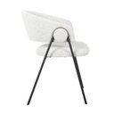 Ver imagem 3 de Cadeira Toulouse Base Preta - Cinza Bouclé