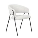 Ver imagem 1 de Cadeira Toulouse Base Preta - Cinza Bouclé