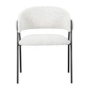 Ver imagem 2 de Cadeira Toulouse Base Preta - Cinza Bouclé