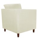 Ver imagem 3 de Poltrona Decorativa Isis Pés de Madeira Suede Bege - DS Estofados
