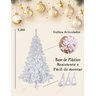 Árvore de Natal Branca 1,80m 320 Galhos Pinheiro Luxo Klizz - 3