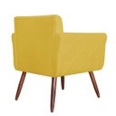 Ver imagem 3 de Kit 2 Poltronas Decorativas Isabela Em Tressê Pés Palito Suede Amarelo - Ds Estofados
