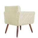 Ver imagem 4 de Kit 2 Poltronas Decorativas Isabela Em Tressê Pés Palito Suede Bege - Ds Estofados