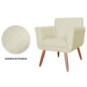 Ver imagem 5 de Kit 2 Poltronas Decorativas Isabela Em Tressê Pés Palito Suede Bege - Ds Estofados