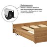Cama Auxiliar Solteiro com Rodízios 100% Madeira Maciça La Paz Espresso Móveis - 7