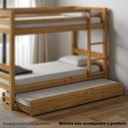 Ver imagem 2 de Cama Auxiliar Solteiro com Rodízios 100% Madeira Maciça La Paz Espresso Móveis Marrom/Nogueira