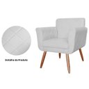 Ver imagem 4 de Kit 2 Poltronas Decorativas Isabela Em Tressê Pés Palito Suede Branco - Ds Estofados