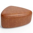 Ver imagem 1 de Puff Decorativo Orgânico para Sala de Estar Living Trizza W01 Couríssimo Camel - Lyam Decor