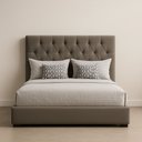 Ver imagem 2 de Cabeceira para Cama Queen Julia Sued Taupe Cappucino Idf Decor