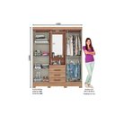 Ver imagem 4 de Guarda Roupa 4 Portas e 3 Gavetas C/ Espelho e Pés Briz B24 Branco - Henn