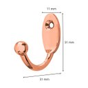 Ver imagem 4 de Kit 20 Ganchos Pequenos de Parede Cabide Vertical Para Roupas - Wp Connect Gancho de Cabide Rosé Gol