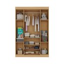 Ver imagem 5 de Guarda-roupa Infantil 122cm com Vidro 4 Portas e 2 Gavetas Amora Multimóveis Mp4509 Madeirado/