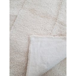 Kit 3 Tapetes Algodão para Banheiro, quarto, sala, - Tamanho - 0,50 x 0,80 - Pelo Baixo- Cor Cru - 3
