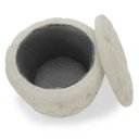 Ver imagem 5 de Puff Redondo Classico Capitonê Suede Bege