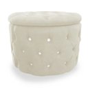 Ver imagem 1 de Puff Redondo Classico Capitonê Suede Bege