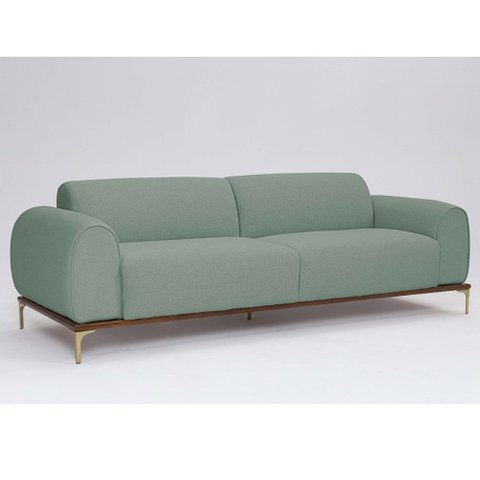 Sofá 3 Lugares Tóquio D07 230cm Linho Mercla Verde - D’Rossi