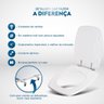 Assento Sanitário Tampa de Vaso Madeira Mdf Laqueado Stylus para Bacia Celite Quadrado Antigo - - 4
