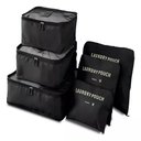 Ver imagem 1 de Kit 6 Organizador Mala e Bolsa de Viagem Roupa Necessaire