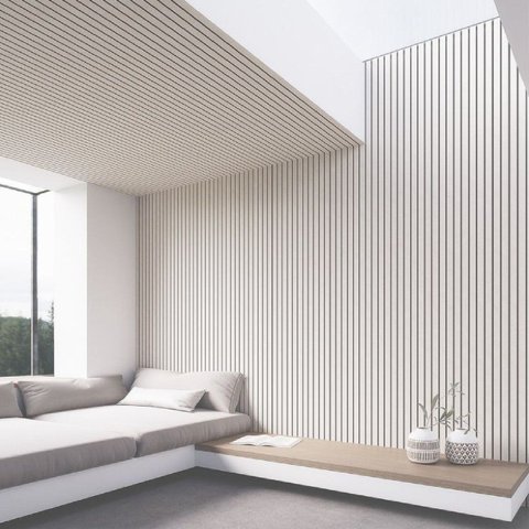 Painel Ripado Interno Liso de Poliestireno 290cm x 14cm 0,10cm Espessura Formaco Decor Branco