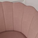 Ver imagem 3 de Poltrona Pétala Veludo Rosa Pés Palito