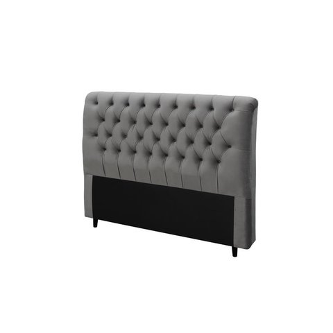 Cabeceira Imperatriz 1000 Plus Casal 1400mm Veludo Slim Chumbo - Simbal