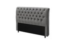 Ver imagem 1 de Cabeceira Imperatriz 1000 Plus Casal 1400mm Veludo Slim Chumbo - Simbal