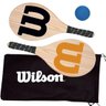 Kit Frescobol Logo Wilson 2 Raquetes + 1 Bola Original - 2