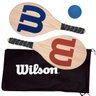 Kit Frescobol Logo Wilson 2 Raquetes + 1 Bola Original - 1