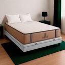 Ver imagem 1 de Cama Box Viúvo e Colchão Madrid Molas V-store 128x188x28 Branco